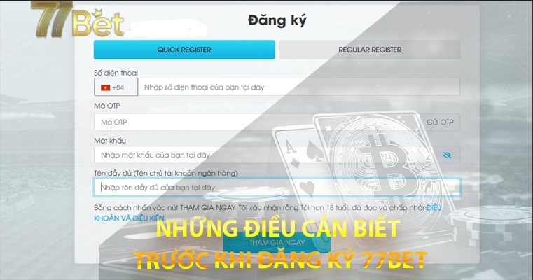 Hướng dẫn đăng ký 77bet chi tiết dành cho người mới